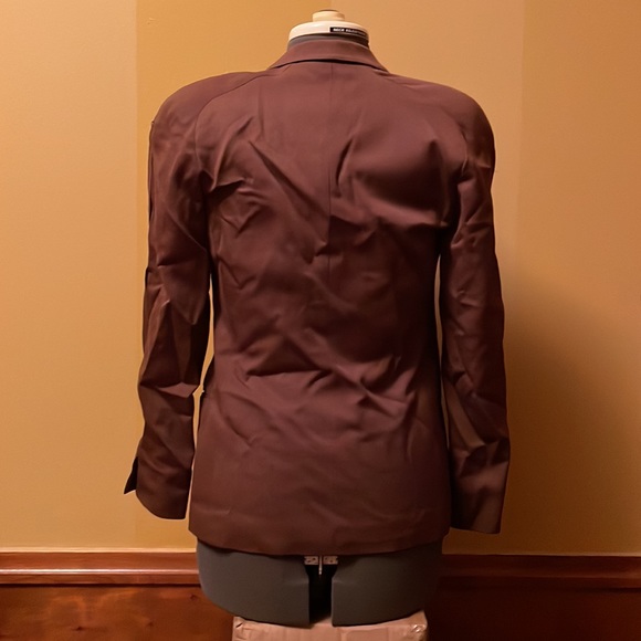 Tahari Vintage 100% Pure Wool Brown Single-Button Blazer - Size 6 - Picture 5 of 10